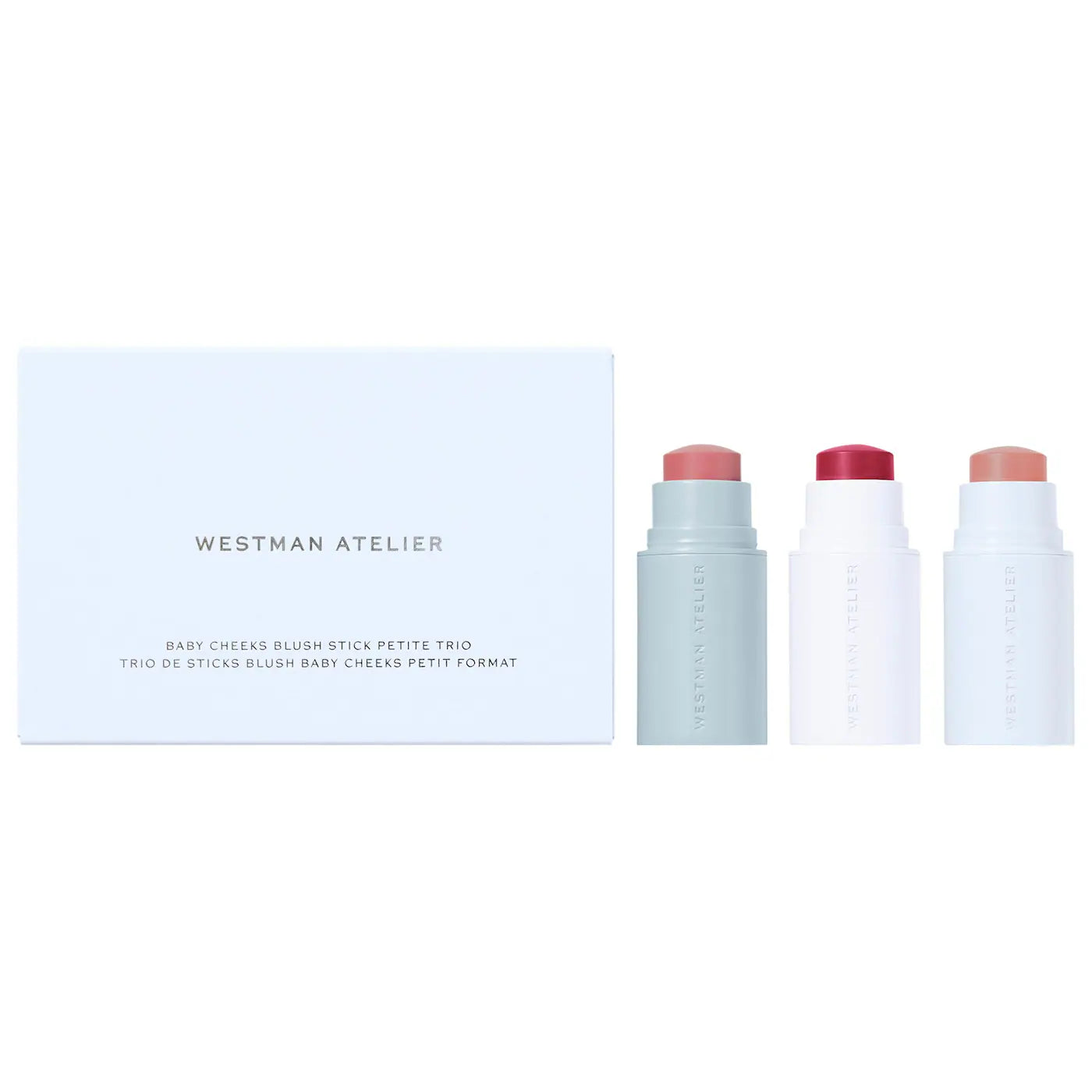 Sobre pedido: Westman Atelier Mini Baby Cheeks Lip + Cheek Cream Blush Stick Trio Gift Set